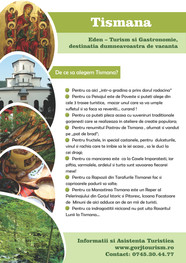 Afis Tismana - Turism si Gastronomie